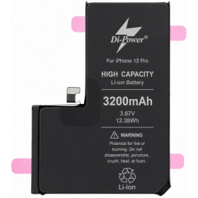 Akumuliatorius "Di-Power" (palielināta ietilpība) paredzēts iPhone 13 Pro 3200mAh