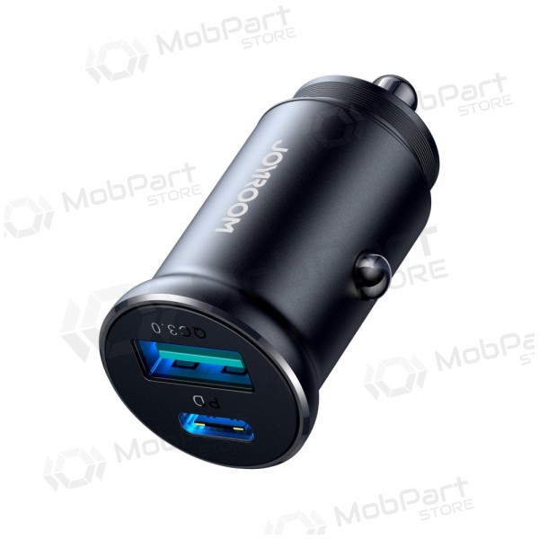Lādētājs automobilinis Joyroom CCN05 USB-C/USB-A 30W melns