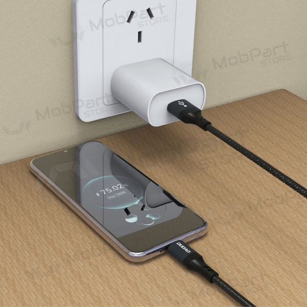 USB-C kabelis Dudao L3ST USB-A uz USB-C 2 m 5 A melns