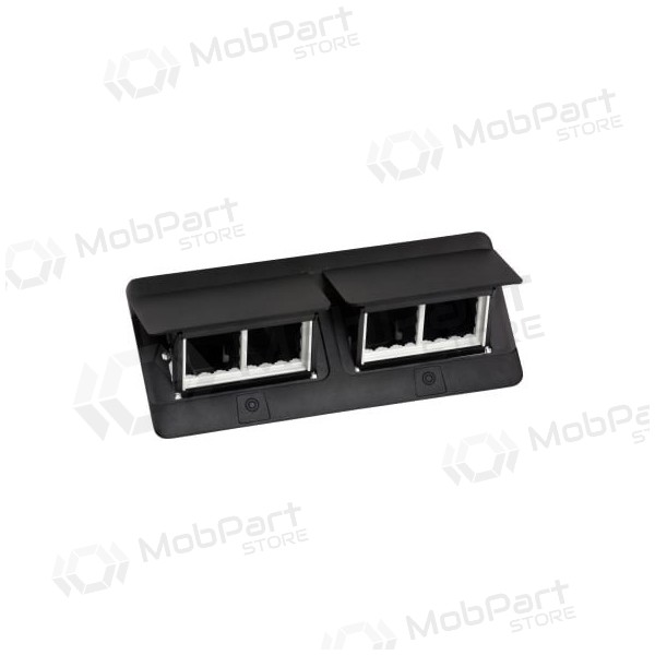 Įleidžiama modulinė dėžutė 2x4 mod. Legrand 654005 (metalinė, melna)