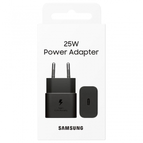 Lādētājs oriģināls Samsung EP-T2510NBEGEU 25W iepakojumā melns