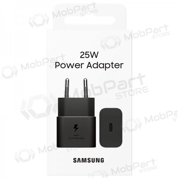 Lādētājs oriģināls Samsung EP-T2510NBEGEU 25W iepakojumā melns