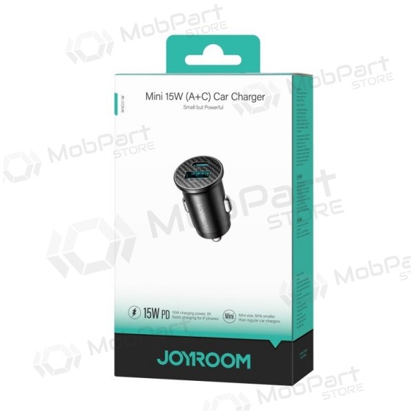 Auto lādētājs Joyroom JR-CCN16 USB-A/USB-C 15W melns