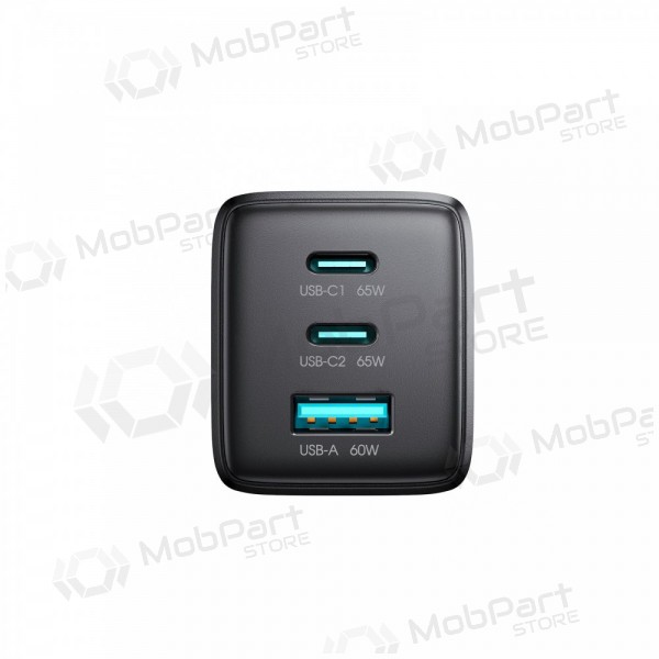 Tālruņa lādētājs Hoco N66 35 W GaN USB-C + USB-A ar Lightning vadu 1 m balts
