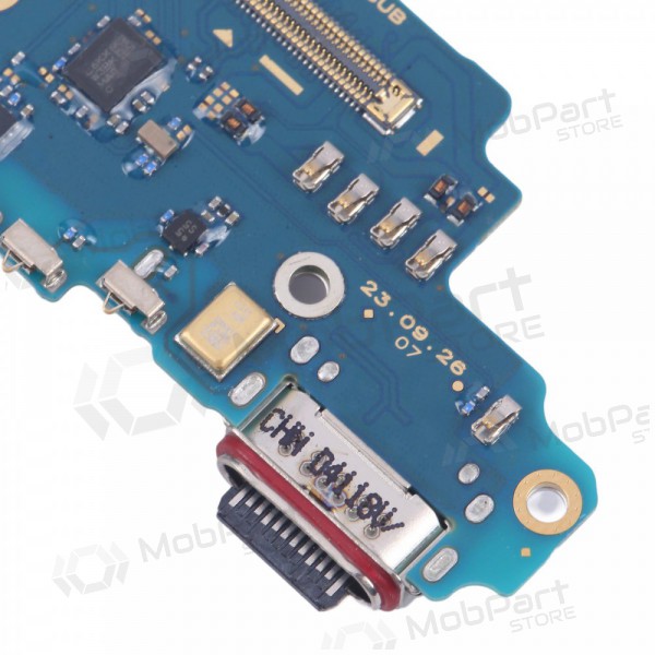 Lanksčioji šleife Samsung S928 S24 Ultra su įkrovimo kontaktu, mikrofonu, SIM lizdu oriģināls (service pack)