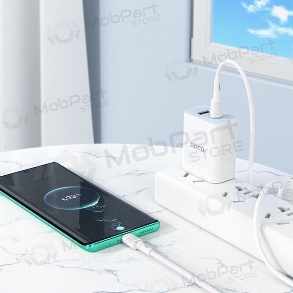 USB kabelis Hoco X83 60W Type-C to Type-C 1.0m balts