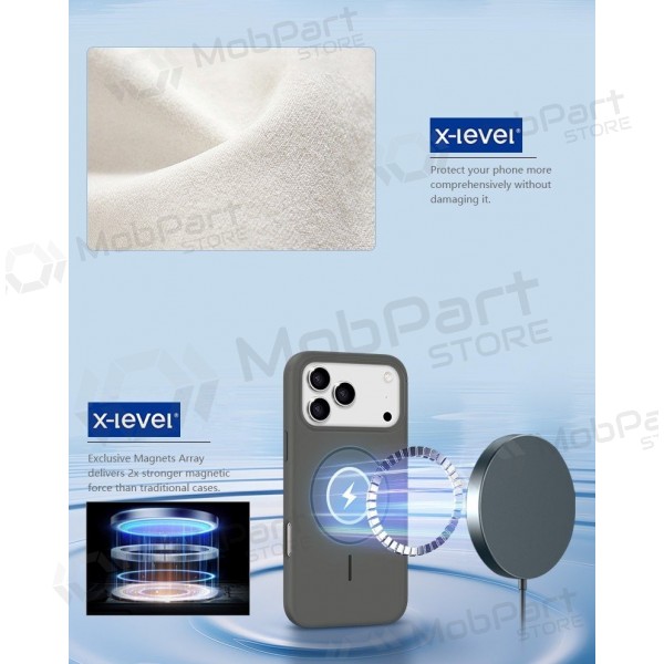 Samsung Galaxy S25 Ultra maciņš - X-Level Fluid Skin MagSafe (zils)