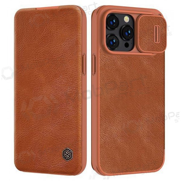 Apple iPhone 14 maciņš - Nillkin Leather (brūns)