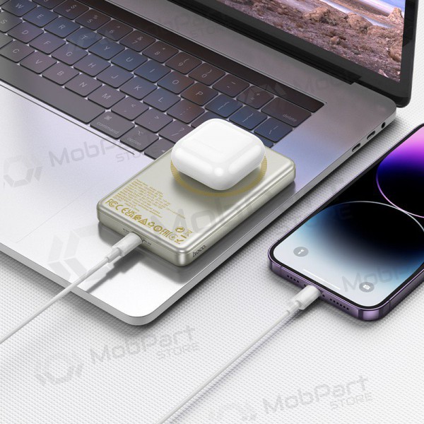 Ārējā baterija Power Bank Hoco Q26A PD20W Magnetic 10000mAh melna