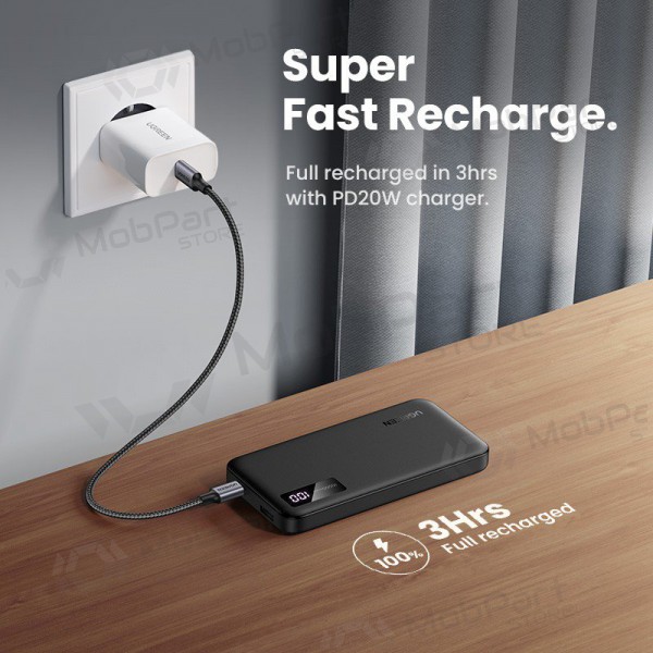 Ārējā baterija Power Bank Ugreen PB311 20W 10000mAh (25742) melna
