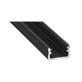 Aliuminis profilis Lumines LED juostoms A (melns, anoduotas, 3m)