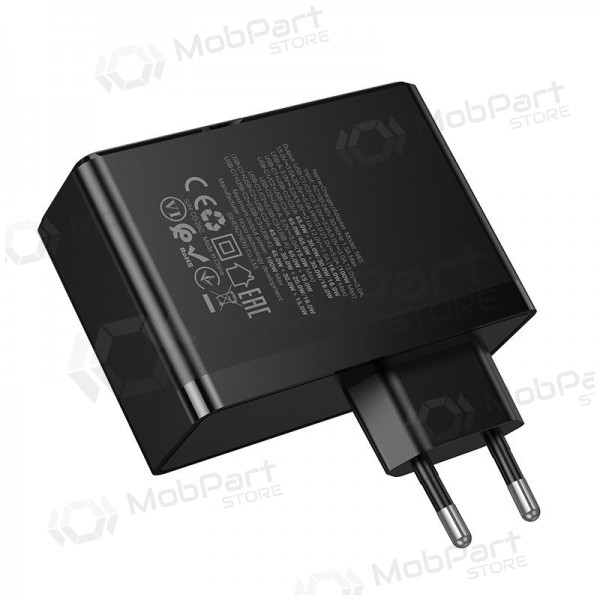 Tālruņa lādētājs Hoco N85 100 W 3x USB-C + USB-A melns