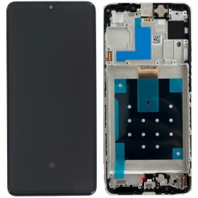Ekranas Samsung M556 M55 5G su lietimui jautriu stikliuku un rėmeliu Black oriģināls (service pack)