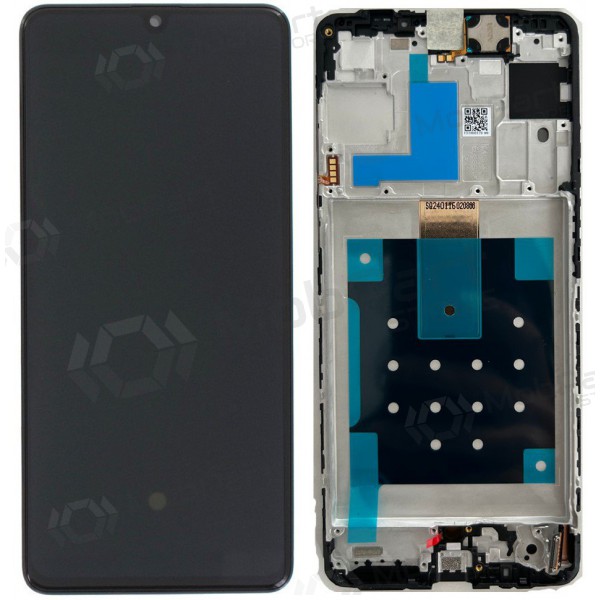Ekranas Samsung M556 M55 5G su lietimui jautriu stikliuku un rėmeliu Black oriģināls (service pack)