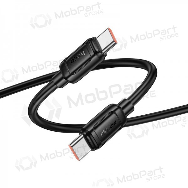 USB-C kabelis Hoco X115 USB-C uz USB-C 1 m 240 W melns