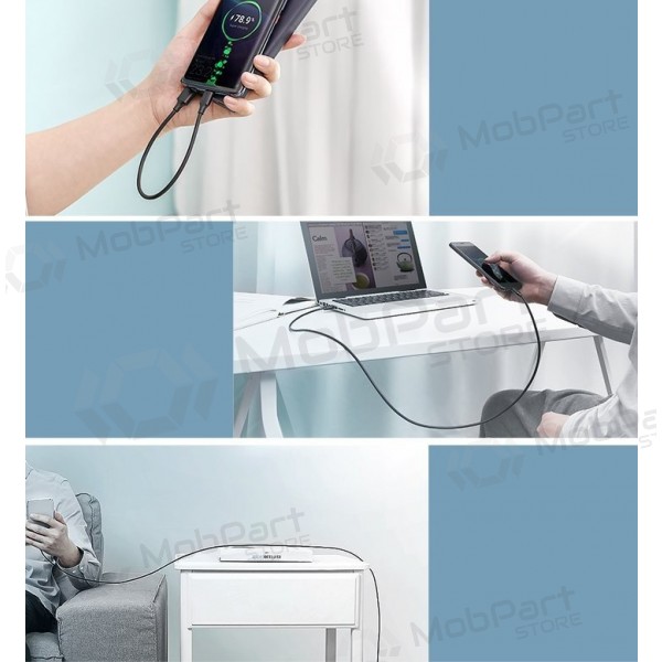 USB kabelis Ugreen US287 USB to USB-C 3A 1.0m melns