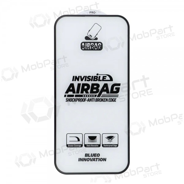 LCD apsauginis stikliukas 5D Mr. Monkey Glass (Airbag Anti-Broken) Apple iPhone 14 Pro Max melns