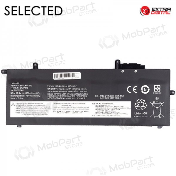 LENOVO 01AV470, 3900mAh klēpjdatoru akumulators, Selected LENOVO 01AV470, 3900mAh klēpjdatoru akumulators, Selected