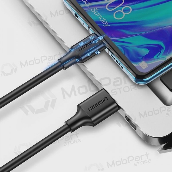 USB-C kabelis Ugreen US184 USB-A uz USB-C 1 m USB 3.2 Gen1 3 A melns