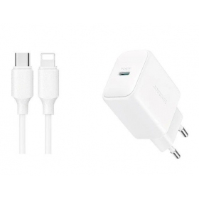 Lādētājs Joyroom JR-TCF20 USB-C PD20W + USB-C to Lightning cable 1.0m balts