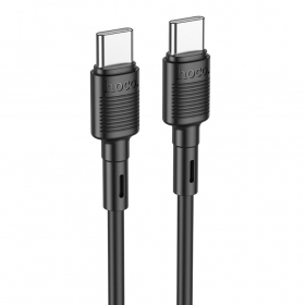 USB kabelis Hoco X83 60W Type-C to Type-C 1.0m melns