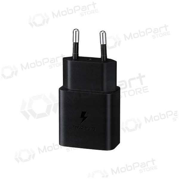 Lādētājs oriģināls Samsung EP-T1510XBEGEU 15W + kabelis Type-C 1m iepakojumā melns