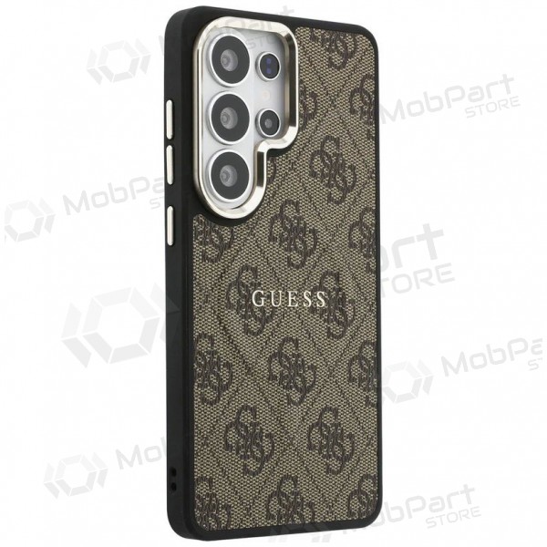Samsung Galaxy S26 Ultra maciņš - Guess PU Leather 4G Gold Frame Magnetic (brūns)
