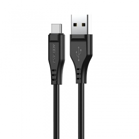 USB kabelis Acefast C3-04 USB-A to USB-C 1.2m melns