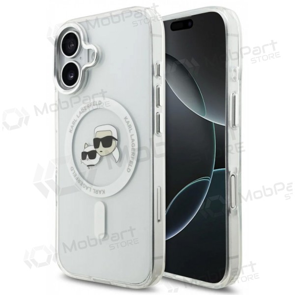 Apple iPhone 17 maciņš - Karl Lagerfeld IML K&CH Heads Metal Frame MagSafe (caurspīdīgs)