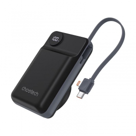 Ārējā baterija Power Bank Choetech B696 15W Magsafe 20000mAh melna