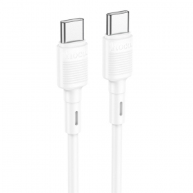 USB kabelis Hoco X83 60W Type-C to Type-C 1.0m balts