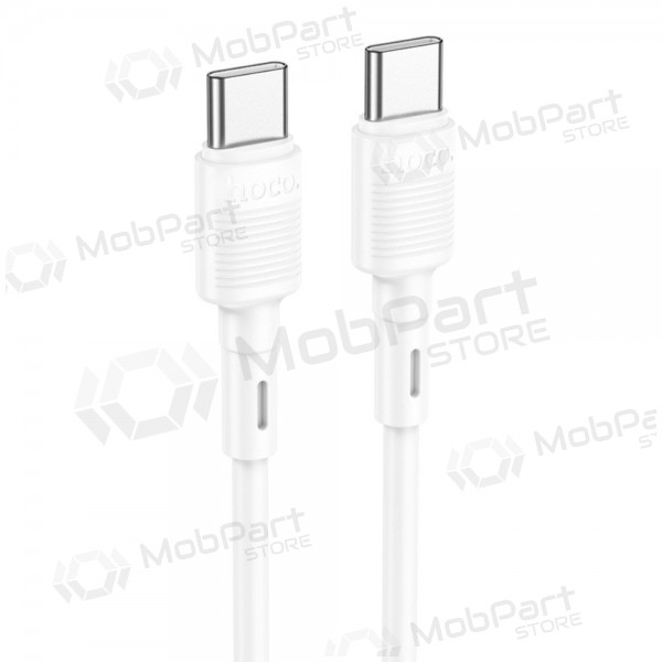 USB kabelis Hoco X83 60W Type-C to Type-C 1.0m balts