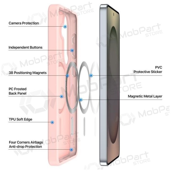 Samsung Galaxy S26 maciņš - Dux Ducis Yind MagSafe (rozā)