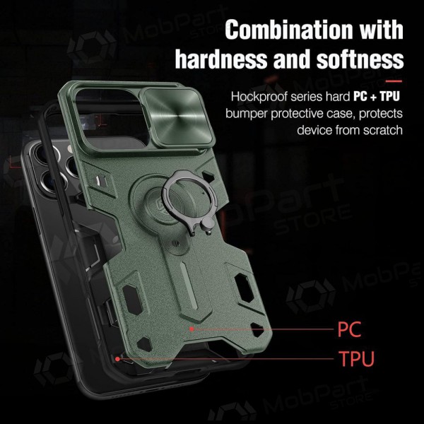 Apple iPhone 14 Pro maciņš / vāciņš „Nillkin Armor Pro“ (zaļš) Apple iPhone 14 Pro maciņš / vāciņš „Nillkin Armor Pro“ (zaļš)