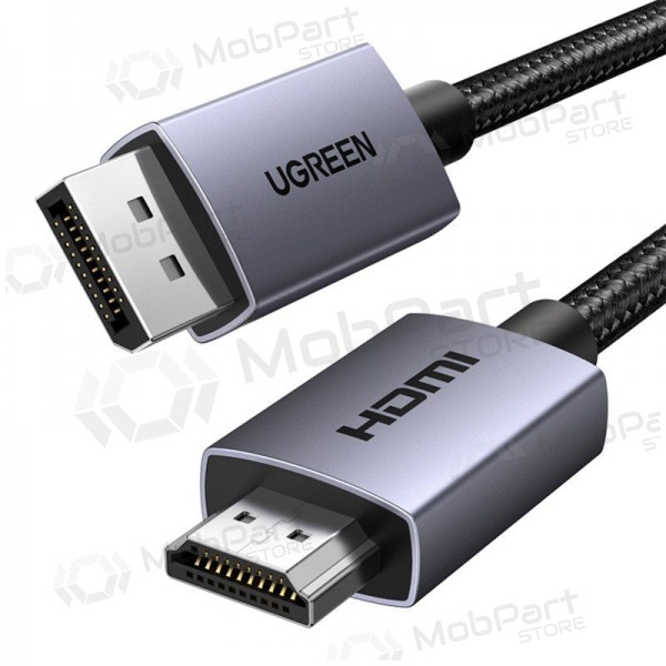 HDMI kabelis Ugreen DP125 DisplayPort uz HDMI 2 m 4K 30 Hz melns
