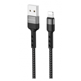 USB kabelis Borofone BX34 Lightning 1.0m (melns)