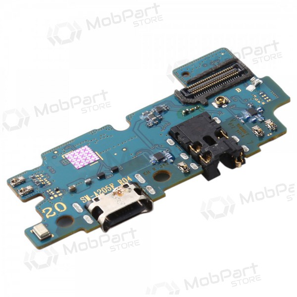 Samsung A205 Galaxy A20 2019 uzlādes ligzda un mikrofona šleife (service pack) (oriģināls)