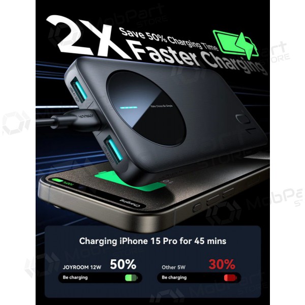 Ārējā baterija Power Bank Joyroom JR-PBF12 10000mAh melna