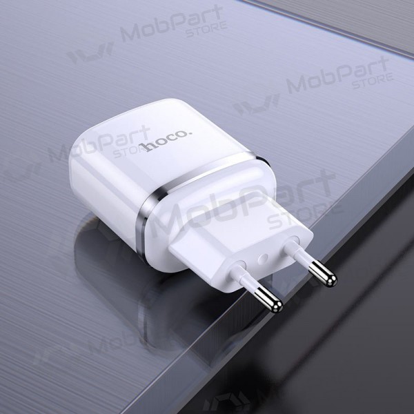 Lādētājs Hoco N4 x 2 USB  jungtimis (2.4A) (balts)