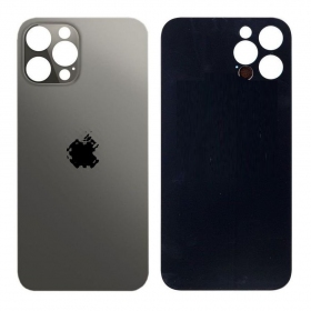 Apple iPhone 12 Pro Max aizmugurējais baterijas vāciņš (melns) (bigger hole for camera)