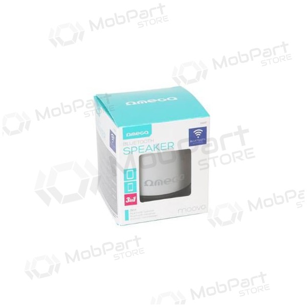 Bluetooth pārnēsājamais augšējais skaļrunis OMEGA OG47 (MicroSD, brīvroku ierīce) (sudraba)
