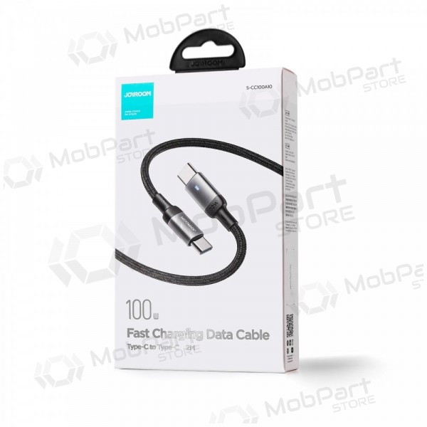 USB kabelis Joyroom S-CC100A10 Type-C to Type-C 100W 1.2m melns