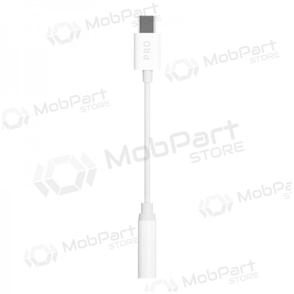 Audio adapteris Dudao L16CPro USB-C uz 3.5 mm balts