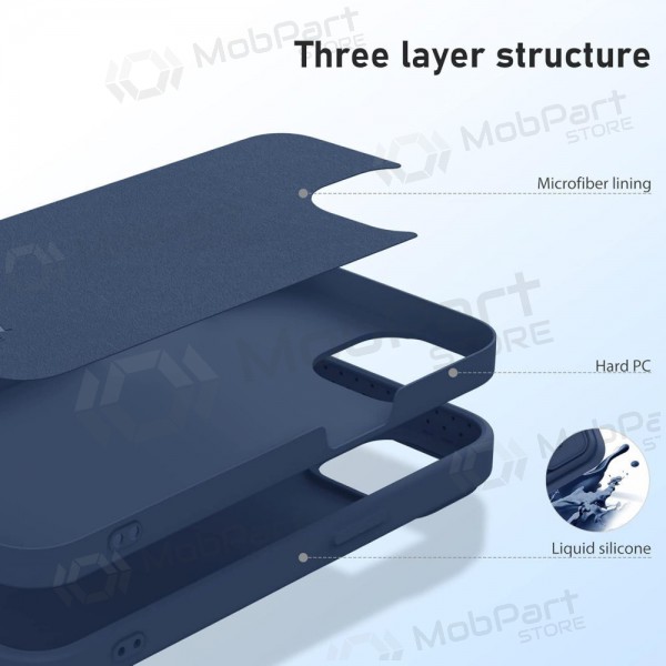 Apple iPhone 14 Pro vāciņš „Nillkin Silicone“ (tumši zils) Apple iPhone 14 Pro vāciņš „Nillkin Silicone“ (tumši zils)
