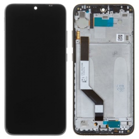 Xiaomi Redmi Note 7 ekrāns (melns) (ar rāmīti) (service pack) (oriģināls)