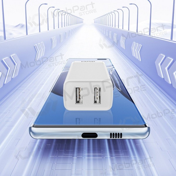 Lādētājs Awei C15-EU 2xUSB-A 10W balts