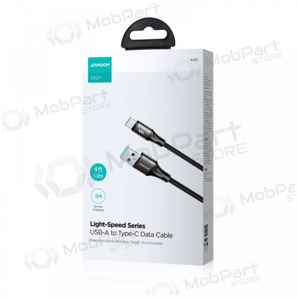 USB kabelis Joyroom SA25-AL3 USB to Lightning 3A 1.2m melns