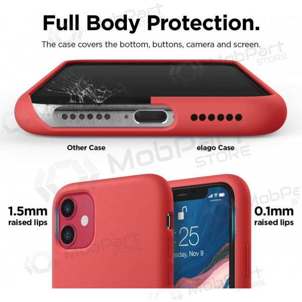 Xiaomi Redmi A7 Pro maciņš - Liquid Silicone 1.5mm sarkans