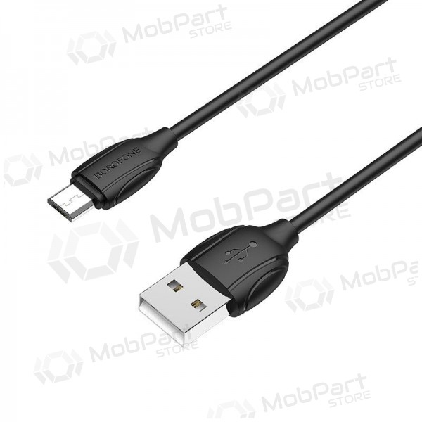Micro USB kabelis Borofone BX19 USB-A uz Micro USB 1 m melns