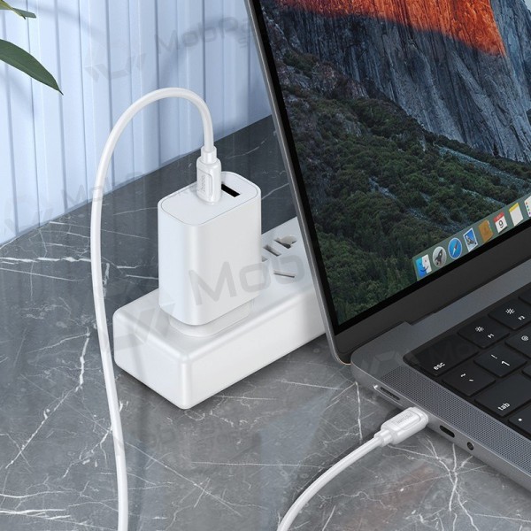 USB-C kabelis Hoco X115 USB-C uz USB-C 1 m 240 W balts